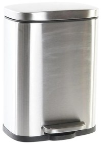 Balde de Lixo Dkd Home Decor Prateado Aço Inoxidável Básico (21,5 X 18,5 X 30 cm) (5 L)