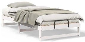 Estrutura de Cama com Alças Branco 100 x 200 cm