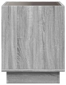 Mesa de cabeceira c/ LED Infinity 50x50x50 cm cinzento sonoma