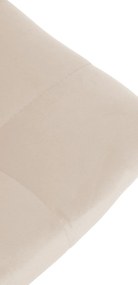 Banco de bar Jerry em veludo com estrutura preta 87-108,5 x 43 x 46,5 cm Creme
