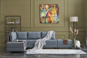 Sofá-Cama de Canto Fly – Azul – 210x70x280 cm
