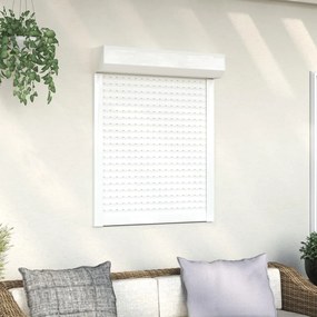 144965 vidaXL Persiana de enrolar em alumínio 80x100 cm branco