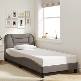 Estrutura de cama com LED sem colchão 80x200 cm tecido