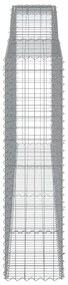 Cestos gabião arqueados 3pcs 400x50x180/200cm ferro galvanizado
