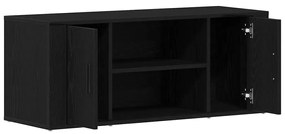 Armário para TV vidaXL Preto Carvalho 100x35x40 cm Madeira de Engenhar