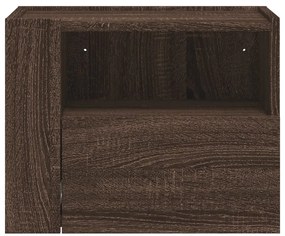 Mesa de cabeceira de parede 45x30x35 cm carvalho castanho