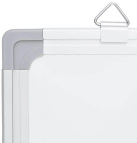 Quadro branco magnético dobrável 200x60x1,7 cm alumínio