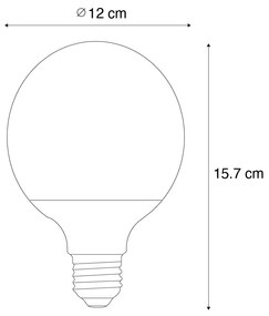 Lâmpada LED inteligente E27 RGBW G120 9W 806 lm 2700-6500K