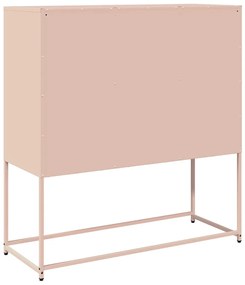 Aparador 100,5x39x107 cm aço laminado a frio rosa