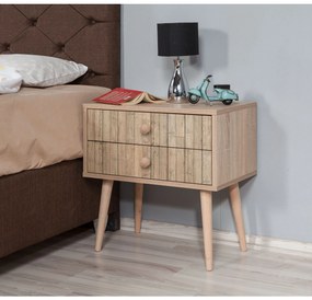 Mesa de Cabeceira Two – Carvalho Sonoma – 60 cm x 61 cm x 40 cm