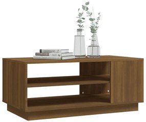 Mesa centro 102x55x43 cm derivados de madeira carvalho castanho