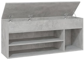 Banco sapateira 105x30x45 cm derivados madeira cinzento-cimento