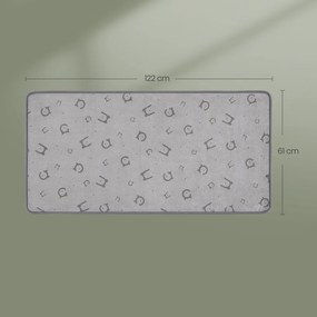 Conjunto de 2 Manta para cães,122 x 61 cm tapete reutilizável para cães Cinza