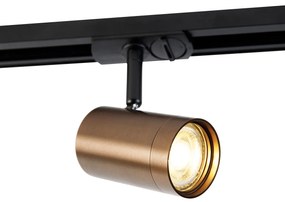Foco de trilho monofásico moderno bronze escuro - Iconic Jeana
