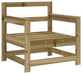 7 pcs conjunto lounge de jardim madeira de pinho impregnada