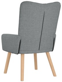 Poltrona Relaxante vidaXL em Tecido Cinzento-Claro