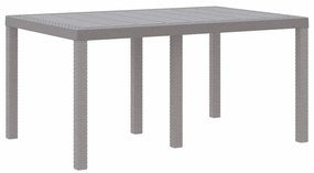 Conjunto de Jantar de Jardim 5 pcs Cinzento-claro