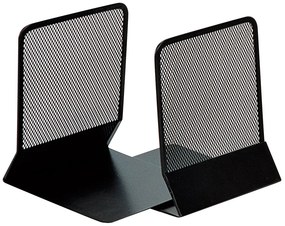 Apoia Livros Metálico Q-Connect Kf15098 Preto -Conjunto -135x152x165 mm
