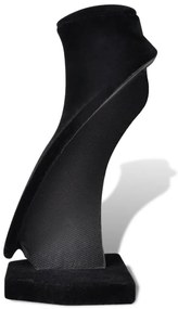 Busto para colares, suporte de joia em flanela, preto 9 x 8,5 x 15 cm