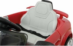 Carro elétrico para crianças 12V Audi TT RS pneus de borracha maciça, banco em pele sintética Vermelho