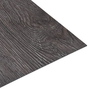 Tábuas de soalho autoadesivas 5,11 m² PVC castanho