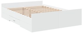 Estrutura cama c/ gavetas 120x190cm derivados de madeira branco