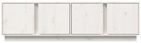 Móvel de TV 140x40x40 cm madeira de pinho maciça branco