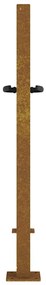 Portão de jardim 105x105 cm aço corten design bambu