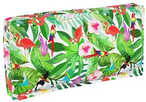 Almofada Pallet Para Assento/Costa Jungle Tropical 120x60x12 cm em Tec