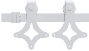 Porta de correr com ferragens 85x210 cm madeira de pinho maciça