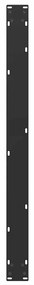 Pés para mesa de jantar em formato de U, 2 peças, preto, 100x(72-73) c