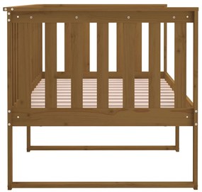 Sofá-cama 100x200 cm madeira pinho maciça castanho mel