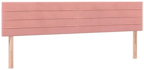 Cama boxspring com colchão 120x190 cm veludo rosa