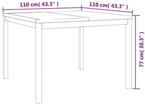 5 pcs conjunto de jantar p/ jardim madeira de teca maciça