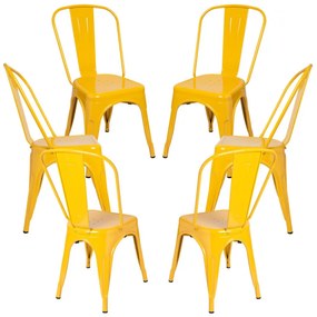 Pack 6 Cadeiras Torix - Amarelo