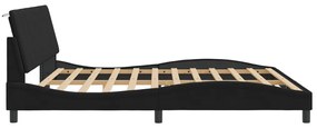 Estrutura de cama sem colchão 200x200 cm veludo preto