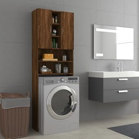 vidaXL Armário máquina lavar roupa 64x25,5x190 cm carvalho castanho