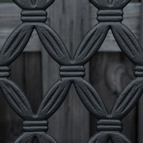Outsunny Banco de Jardim de 2 Lugares com Encosto Decorativo e Apoio para os Braços para Terraço Varanda Pátio Exterior Carga 280kg Ferro Fundido e Aço 128x58,5x89cm Preto