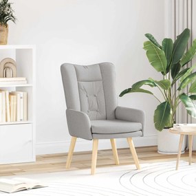 vidaXL poltrona Cinza Nuvem 63 x 67 x 94 cm Tecido e contraplacado