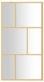 Divisória de chuveiro 115x195 cm vidro transparente ESG dourado