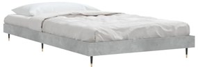 Estrutura de cama 90x200 cm derivados de madeira cinza sonoma
