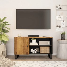 vidaXL Móvel de TV 80x33x46 cm mangueira maciça/derivados madeira