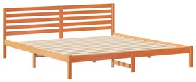Estrutura da Cama com cabeceira Castanho-mel 180 x 220 cm