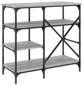 Estante 90x40x84 cm derivados de madeira e metal cinza sonoma