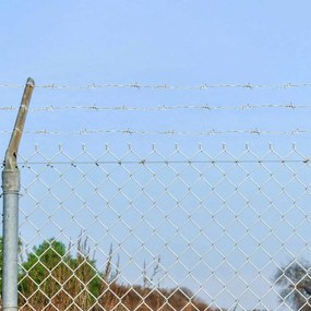 vidaXL Arame Farpado Prateado 50 m Aço Galvanizado a Quente