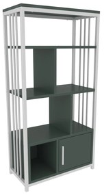 Estante Valero – Verde e Branco – 60 cm x 120 cm x 29,6 cm