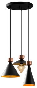 Candeeiro Suspenso Dodo – Preto – 67 x 67 cm