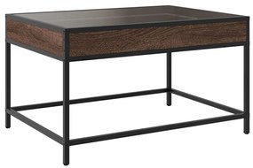 Mesa de centro luzes LED Infinity 70x50x41 cm carvalho castanho