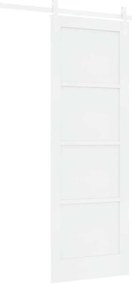 Porta deslizante vidaXL com conjunto de ferragens branca 73,5x211 cm m