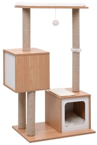 170923 vidaXL Árvore para gatos com tapete arranhador sisal 104 cm